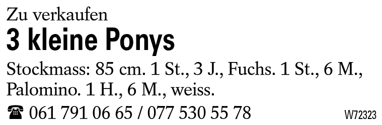 3 kleine Ponys