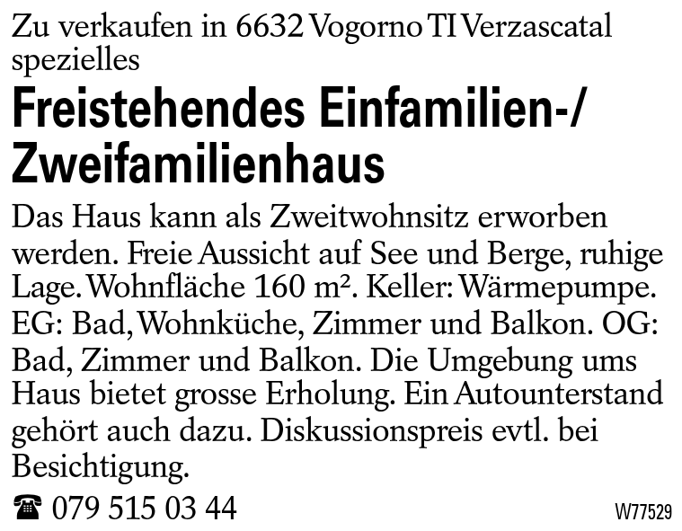 Freistehendes Einfamilien-/ Zweifamilienhaus