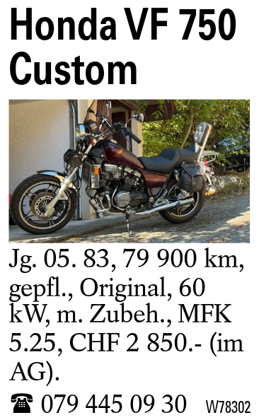 Honda VF 750 Custom