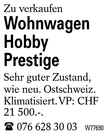 Wohnwagen Hobby Prestige