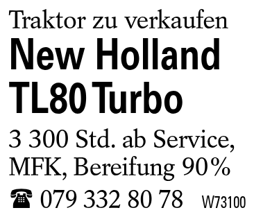 New Holland TL80 Turbo