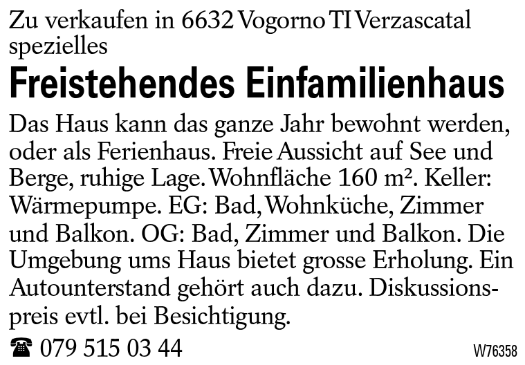 Freistehendes Einfamilienhaus