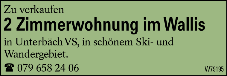 2 Zimmerwohnung im Wallis