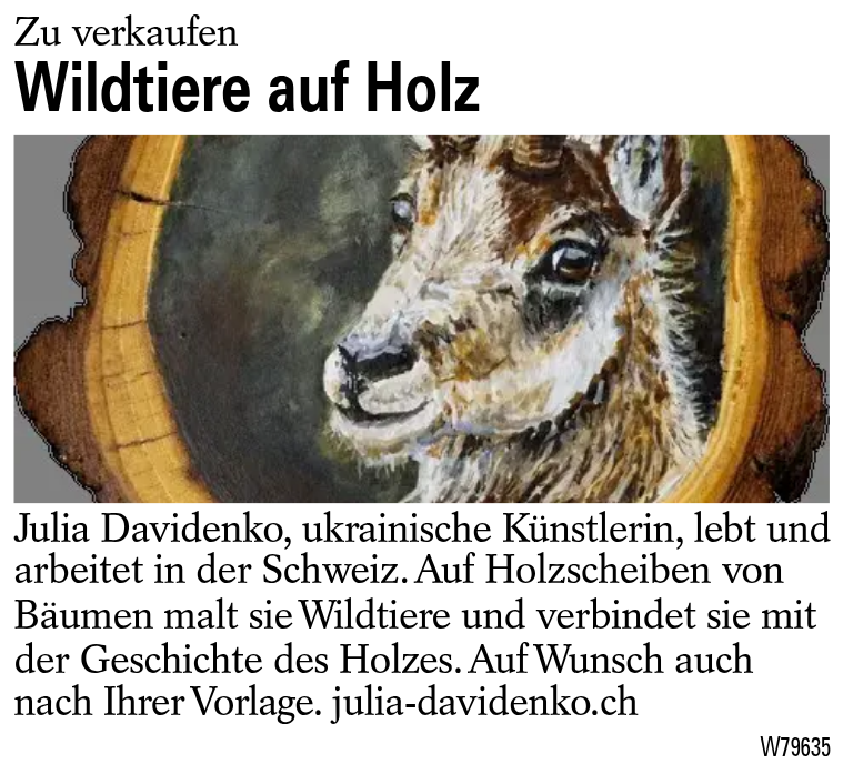 Wildtiere auf Holz