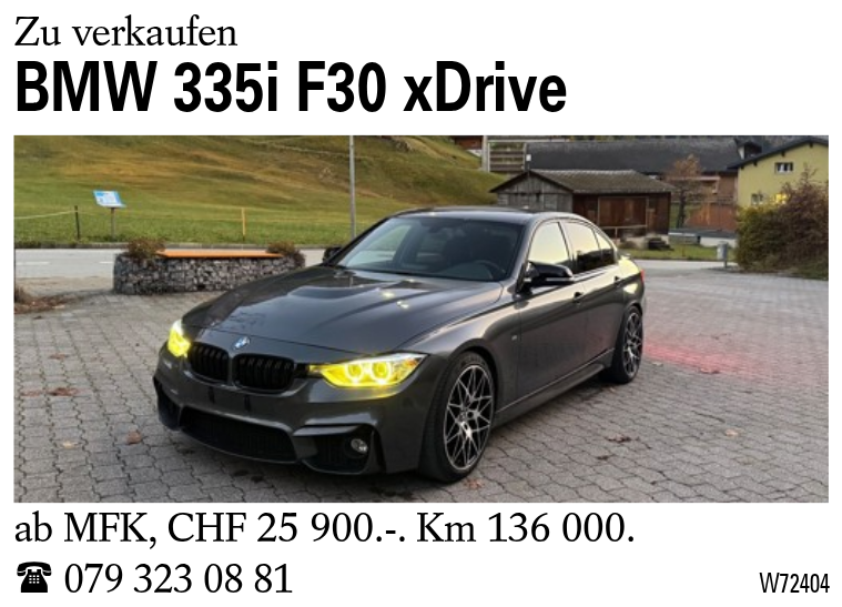BMW 335i F30 xDrive