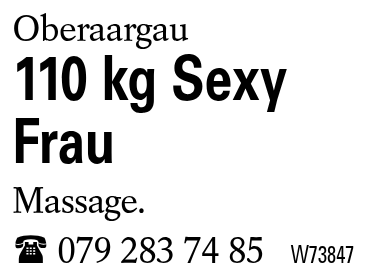 110 kg Sexy Frau