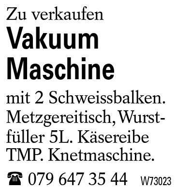 Vakuum Maschine
