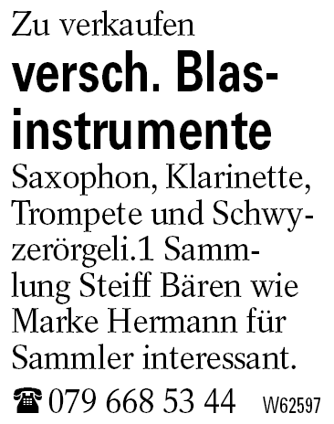 versch. Blasinstrumente