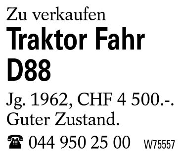 Traktor Fahr D88