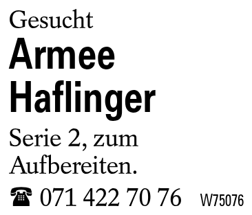 Armee Haflinger