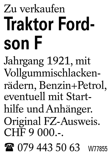Traktor Fordson F