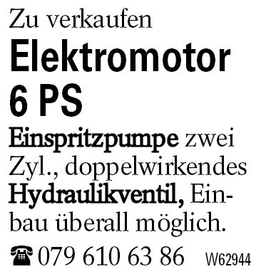 Elektromotor 6 PS