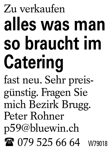 alles was man so braucht im Catering