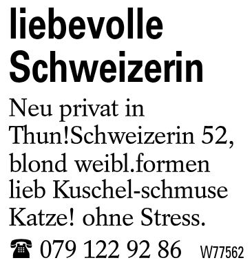 liebevolle Schweizerin