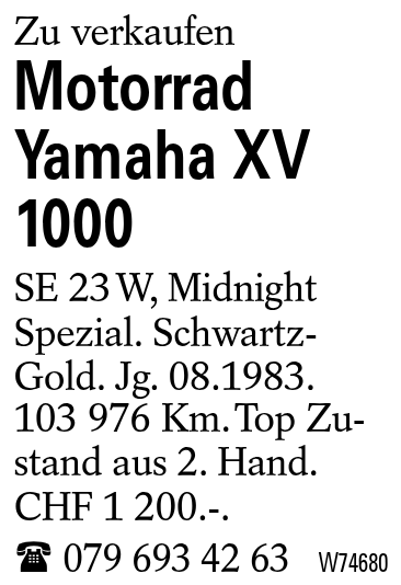 Motorrad Yamaha XV 1000