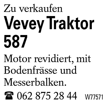 Vevey Traktor 587
