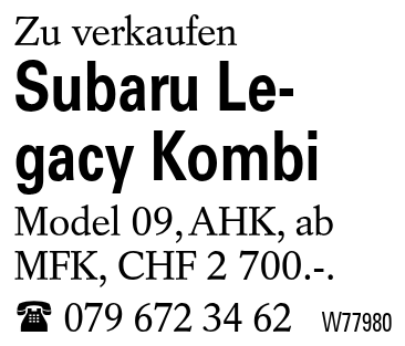 Subaru Legacy Kombi