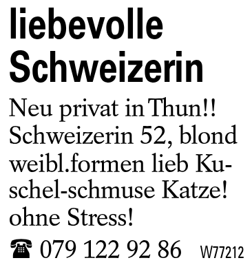 liebevolle Schweizerin