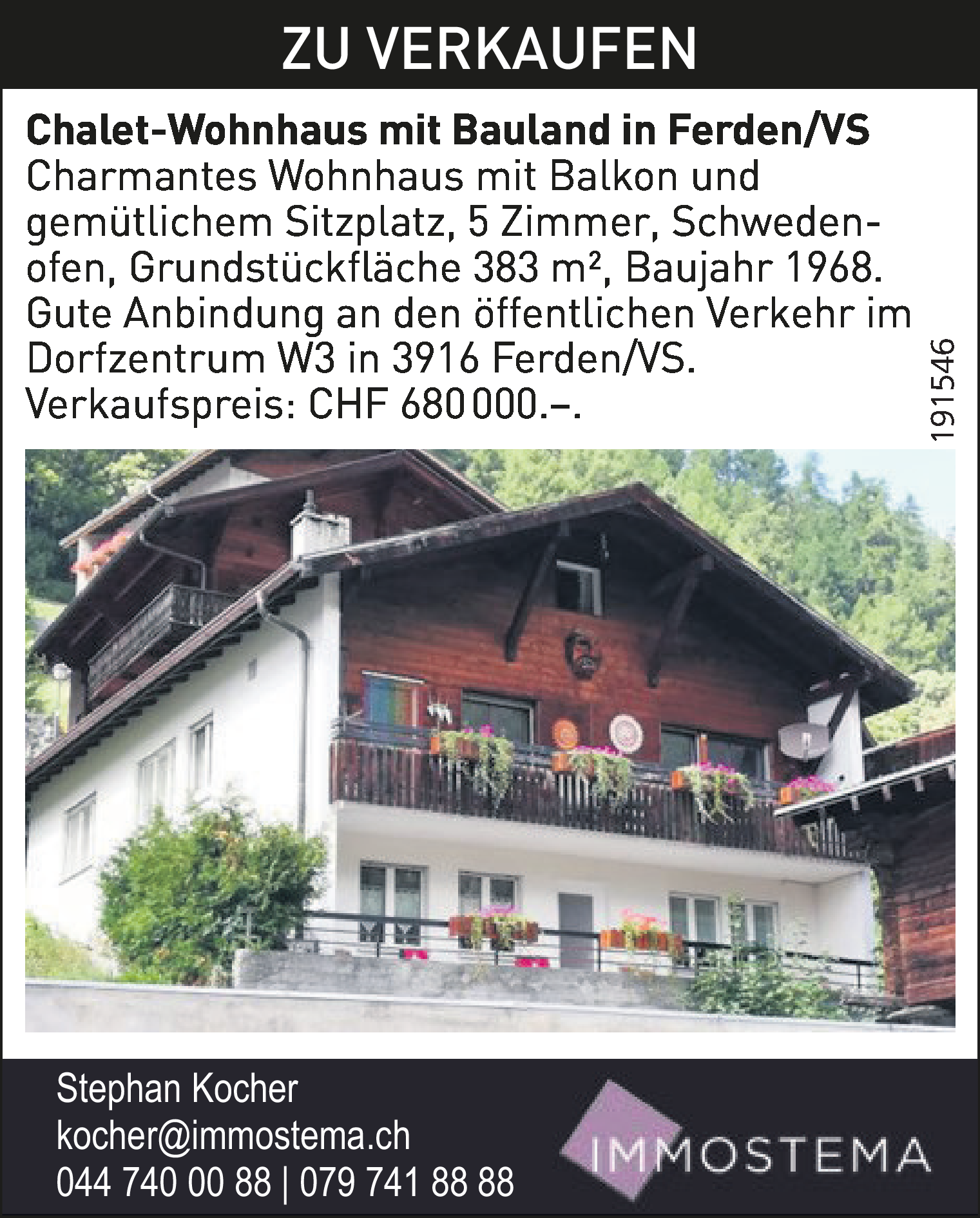 Chalet-Wohnhaus Ferden