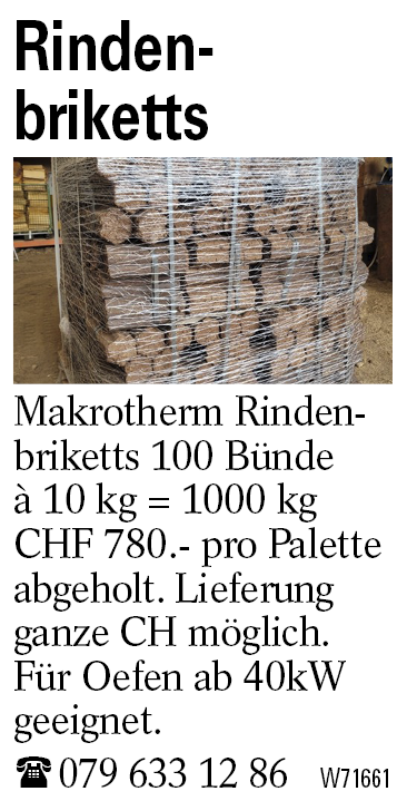 Rinden-          briketts