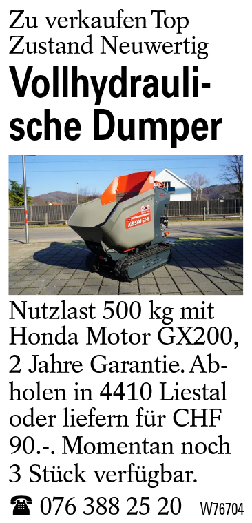 Vollhydraulische Dumper