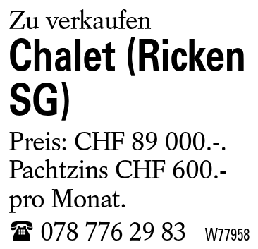 Chalet (Ricken SG)