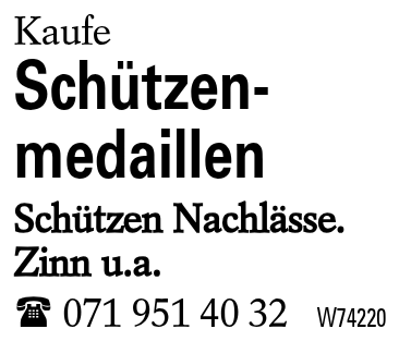 Schützen-          medaillen