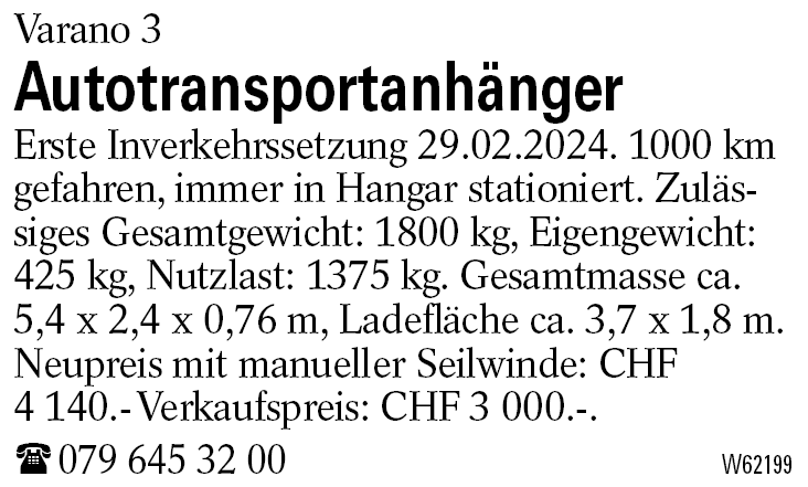 Autotransportanhänger