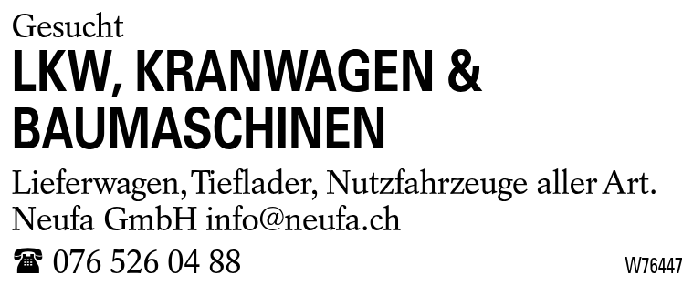 LKW, KRANWAGEN & BAUMASCHINEN