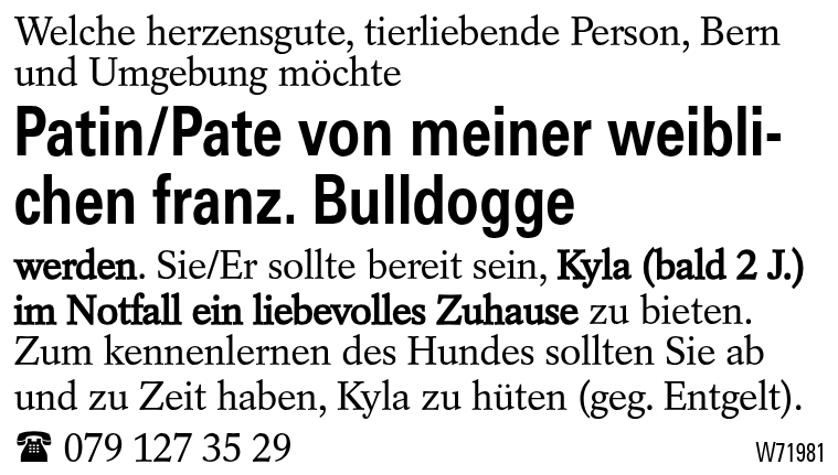 Patin/Pate von meiner weiblichen franz. Bulldogge