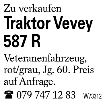 Traktor Vevey 587 R
