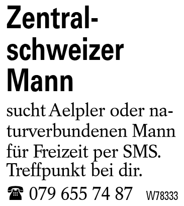 Zentralschweizer Mann
