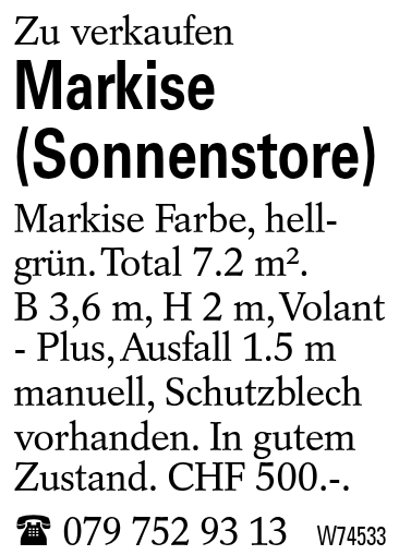 Markise (Sonnenstore)