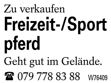 Freizeit-/Sportpferd