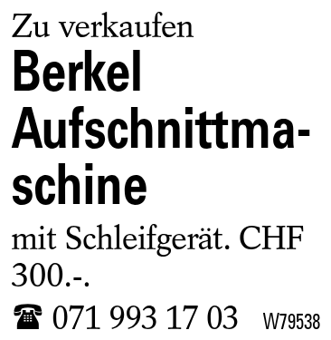 Berkel Aufschnittmaschine