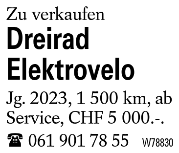 Dreirad Elektrovelo