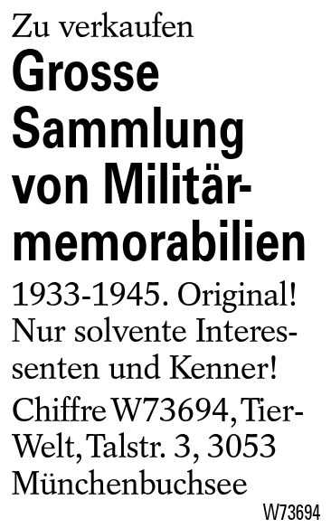 Grosse Sammlung von Militär-memorabilien