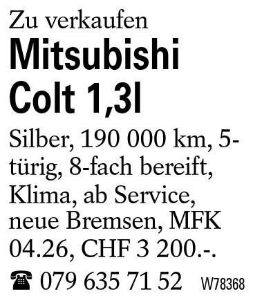 Mitsubishi Colt 1,3l