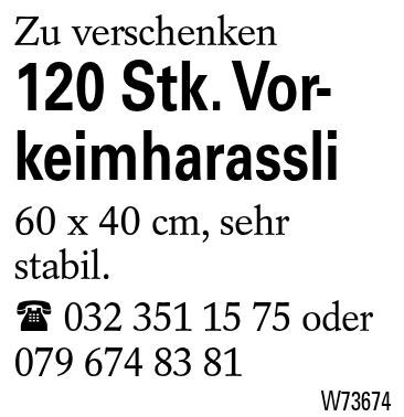 120 Stk. Vor-keimharassli