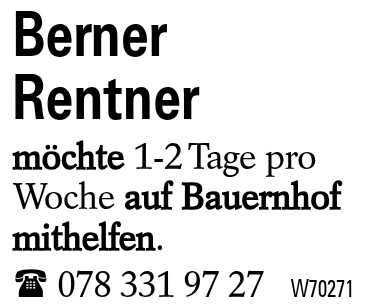 Berner <br/> Rentner