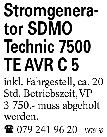 Stromgenerator SDMO Technic 7500 TE AVR C 5