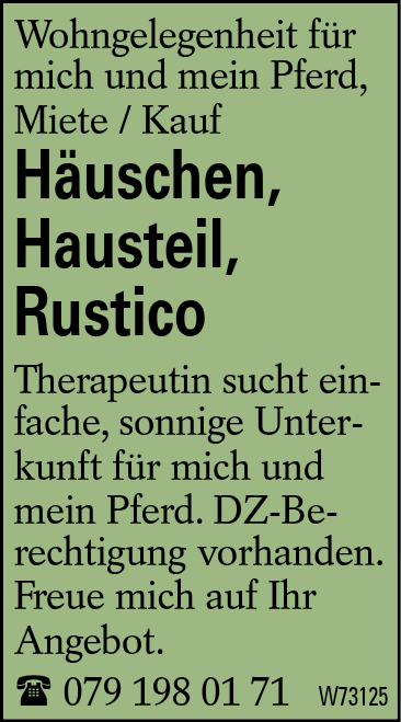 Häuschen, Hausteil, Rustico