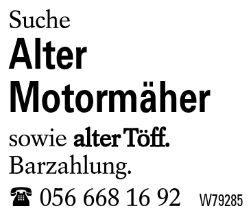 Alter Motormäher