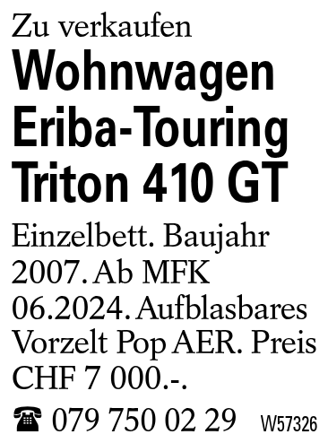 Wohnwagen Eriba-Touring Triton 410 GT