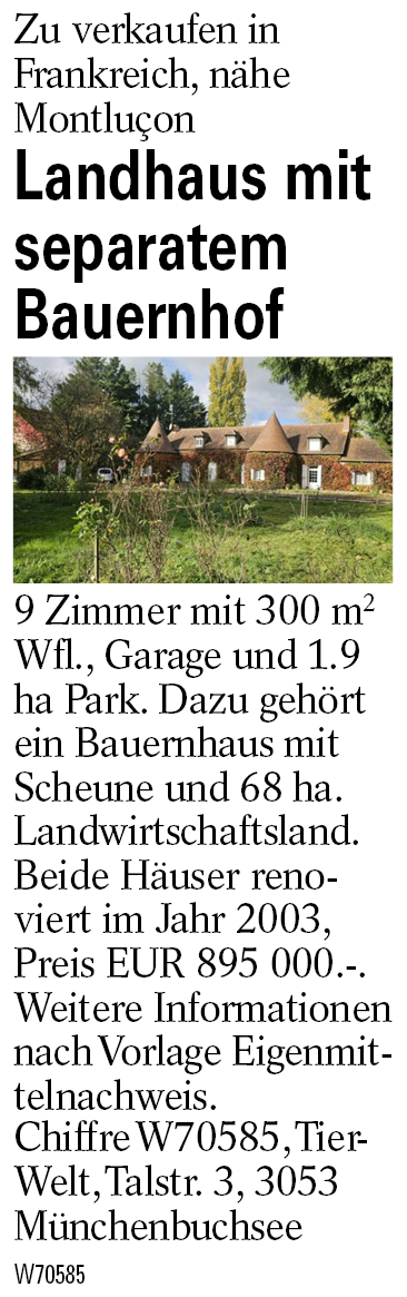 Landhaus mit separatem Bauernhof