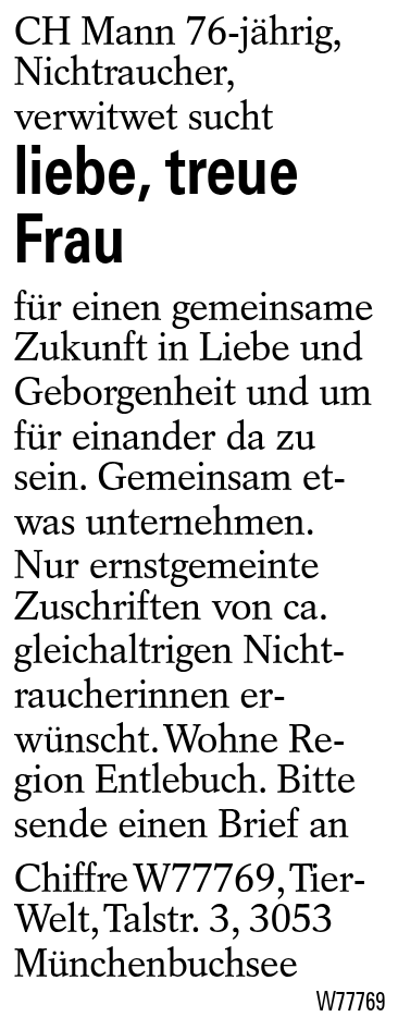 liebe, treue Frau