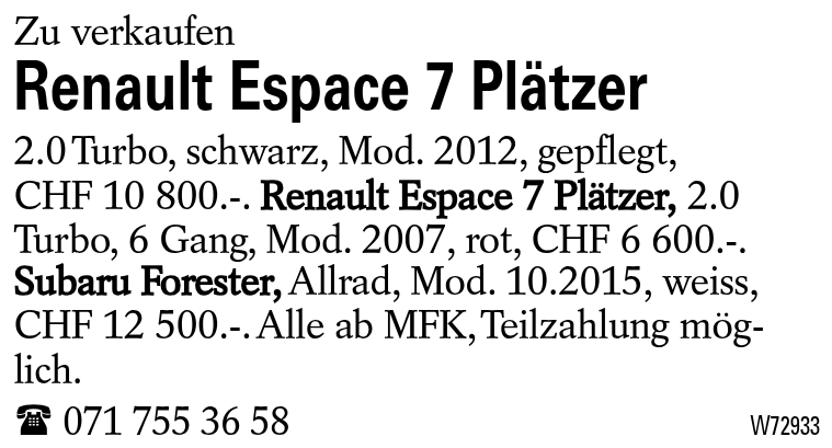 Renault Espace 7 Plätzer