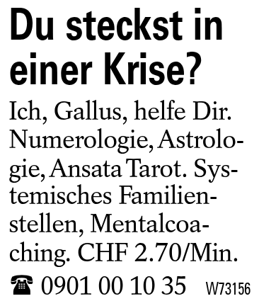 Du steckst in einer Krise?