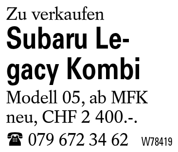 Subaru Legacy Kombi
