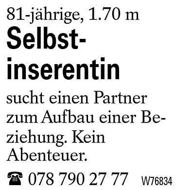 Selbst-         inserentin